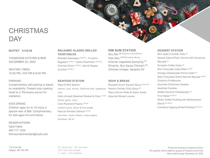 Christmas brunch buffet boston