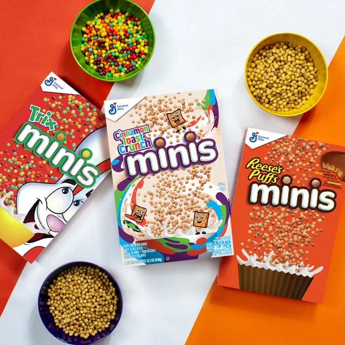 General Mills Minis Cereals