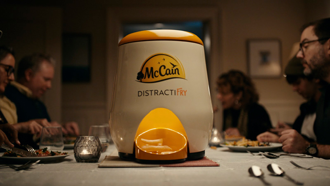 McCain invents the DistractiFRY: a voice-activated french fry dispenser that prevents awkward conversations and rescues family dinners