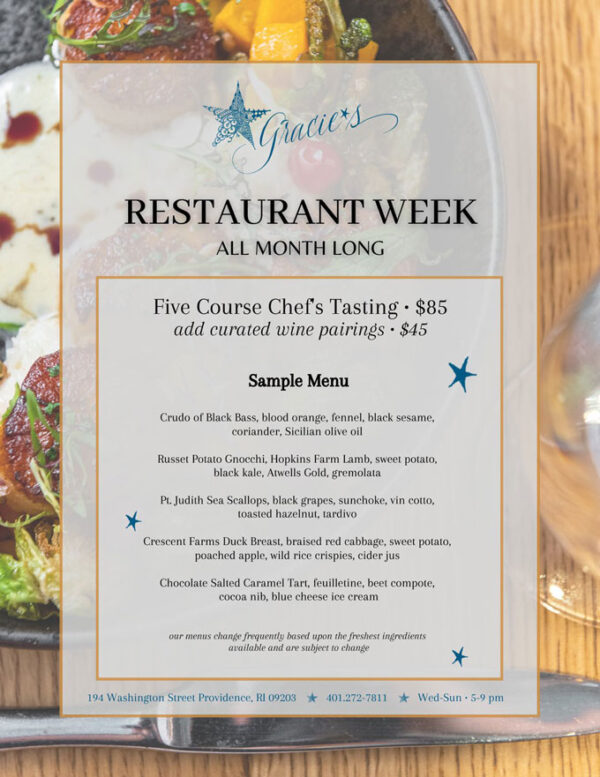 Providence Restaurant Weeks 2023 Rhode Island Menus, Dates