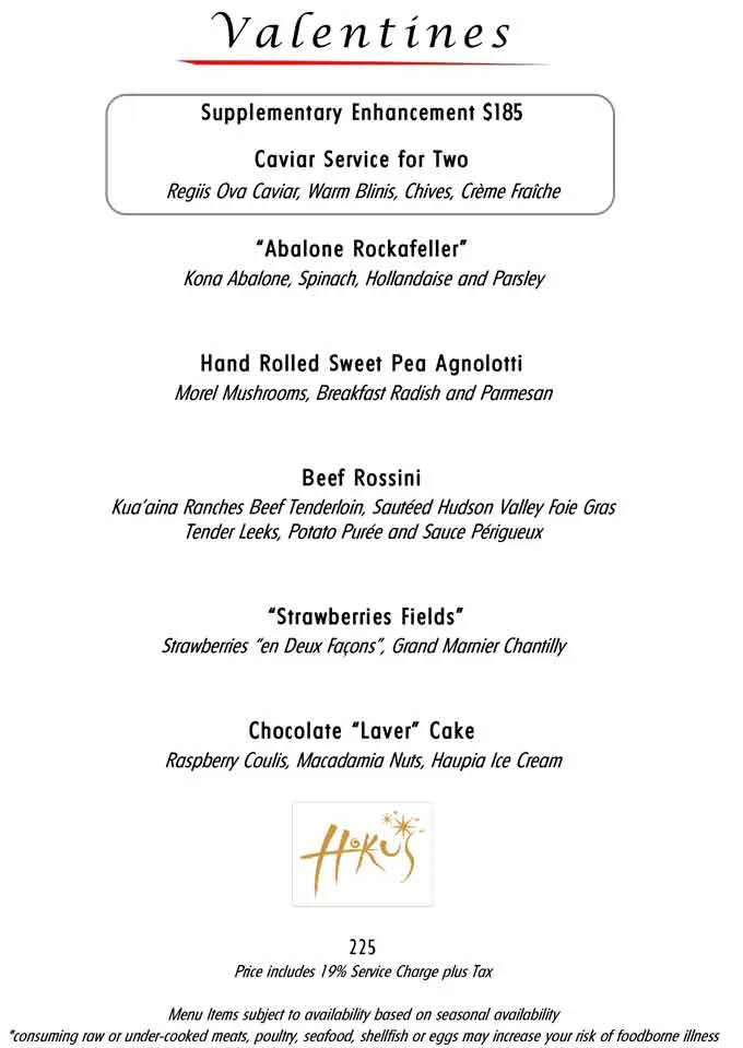 Valentine’s Day Honolulu 2023 Hawaii Restaurants, Things to Do