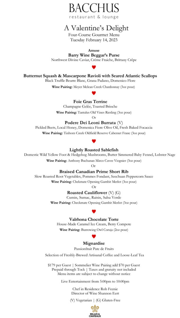 Valentine’s Day Vancouver 2023 BC Restaurants, Things to Do