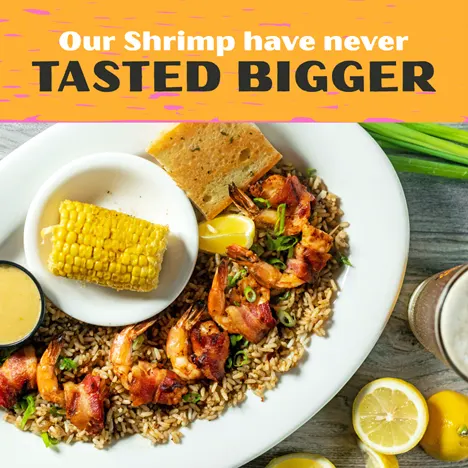 Razzoo's Cajun Cafe Shrimp En Brochette Special For Valentine's Day