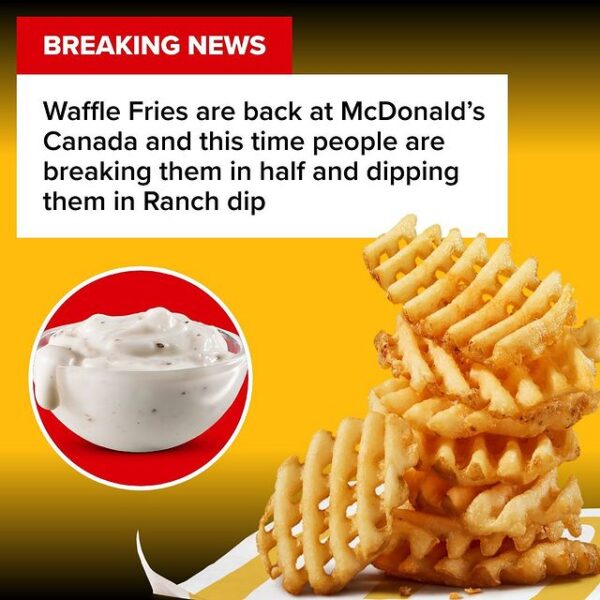 McDonald's Canada Waffle Fries 2023 Returns for Limited Time