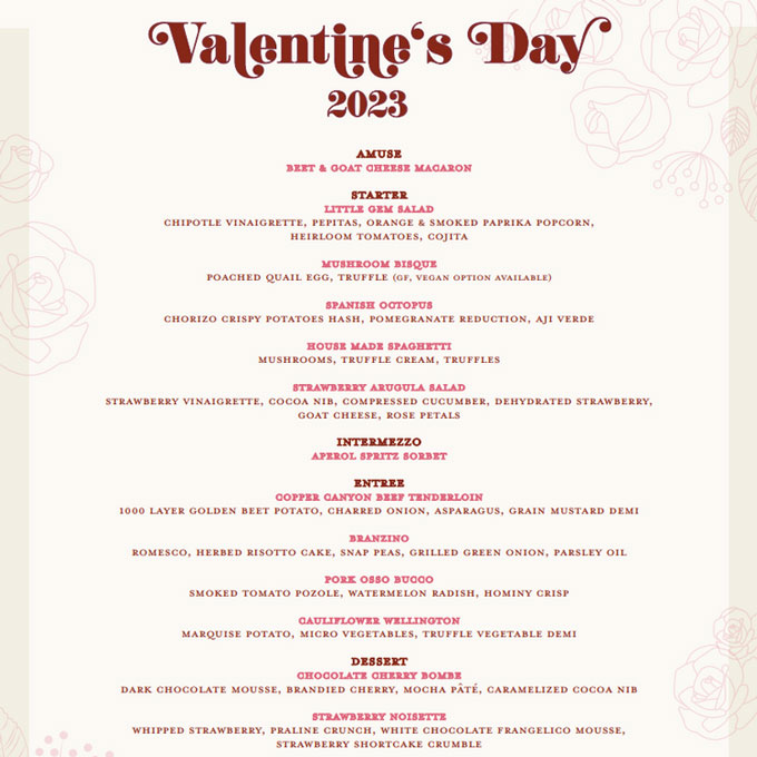 Local Restaurants Gear Up For Combined Valentine's Day And Super Bowl  Weekend