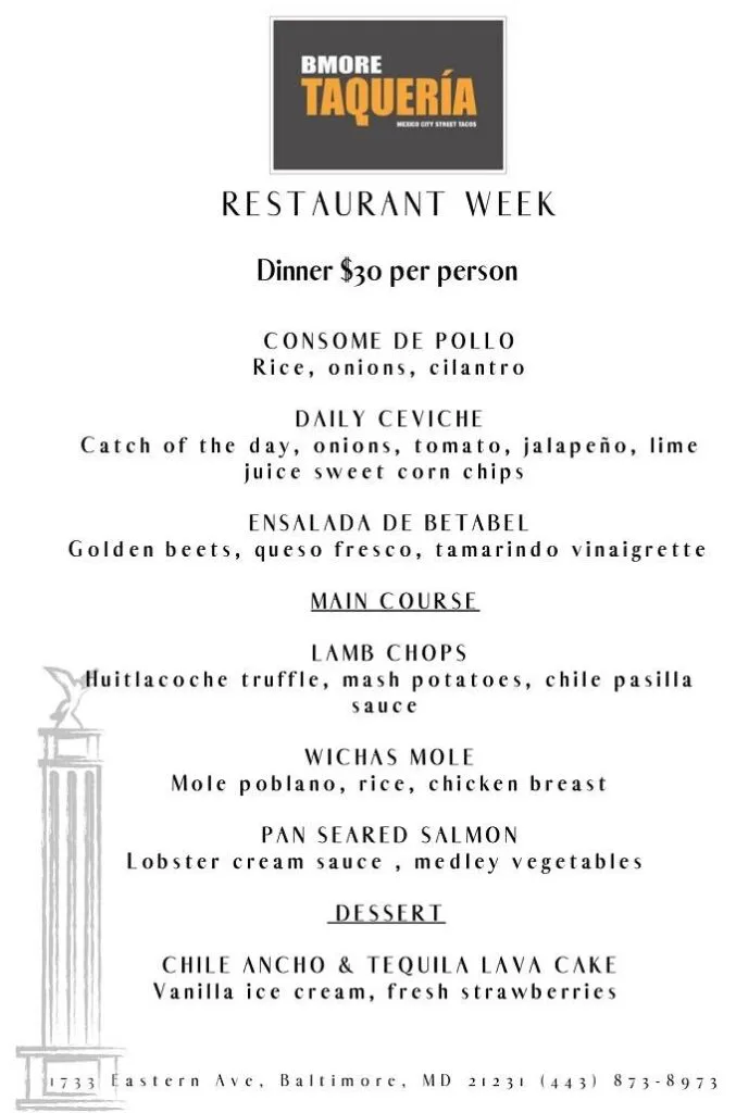 Baltimore Restaurant Week 2023