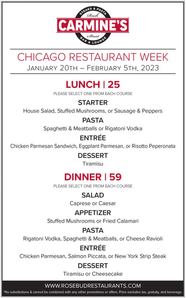 Chicago Restaurant Week 2023: Menus Highlights, Dates