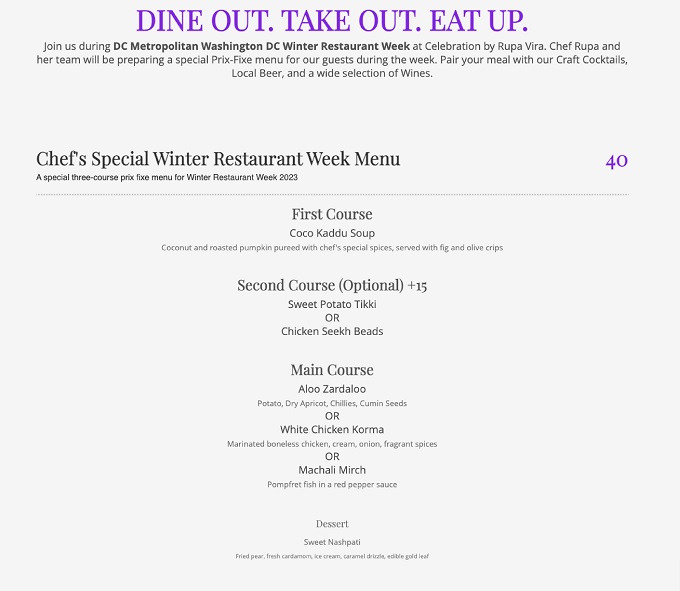 Metropolitan Washington Restaurant Week 2023