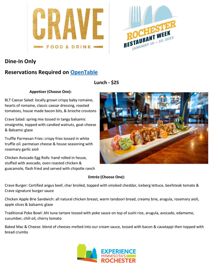 Rochester Restaurant Week 2023 MN: Menu, Highlights