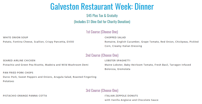 Galveston Restaurant Week 2023