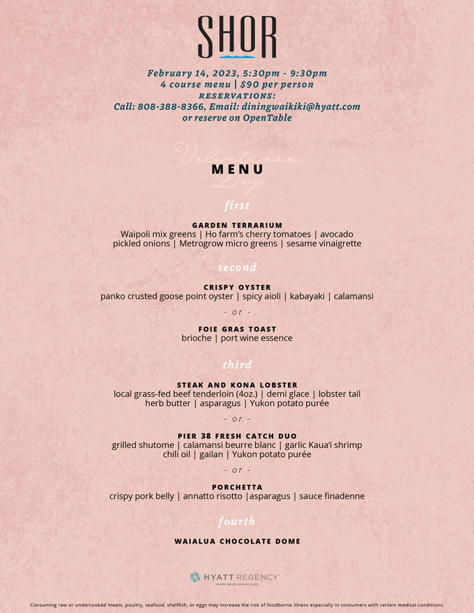 Valentine’s Day Honolulu 2023 Hawaii Restaurants, Things to Do