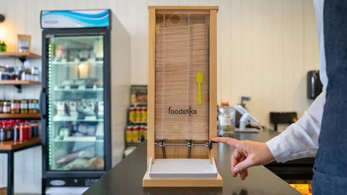 Foodstiks Launches the World's First Wood Cutlery Dispenser for Sustainable Dining