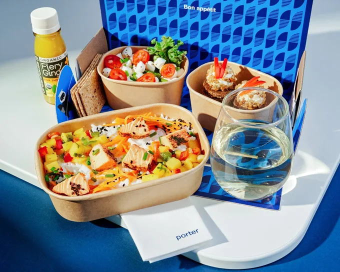 Porter Airlines premium onboard catering & entertainment