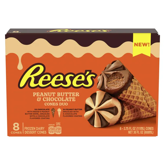 The new Reese's frozen treats line is the latest addition to Unilever Ice Cream's expanding portfolio and partnership with The Hershey Company. Candy lovers can also get their fix with a new line of Heath tubs and pints.

Pricing for new Reese's frozen dessert products is available upon request.

REESE'S trademark and trade dress and the Reese's Orange Color and Crown Design are used under license.