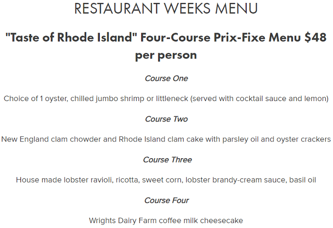 Providence Restaurant Weeks 2023 RI: Menus Highlights, Dates