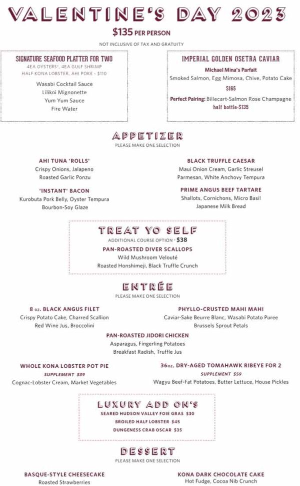 Valentine’s Day Honolulu 2023 Hawaii Restaurants, Things to Do