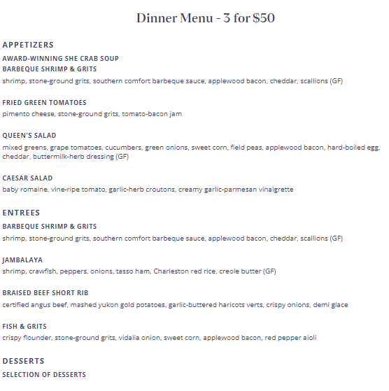 Restaurant Week South Carolina 2023