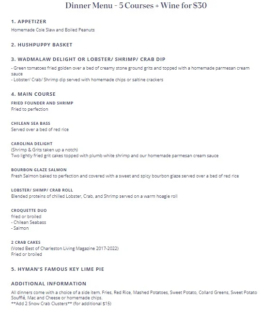 Restaurant Week South Carolina 2023
