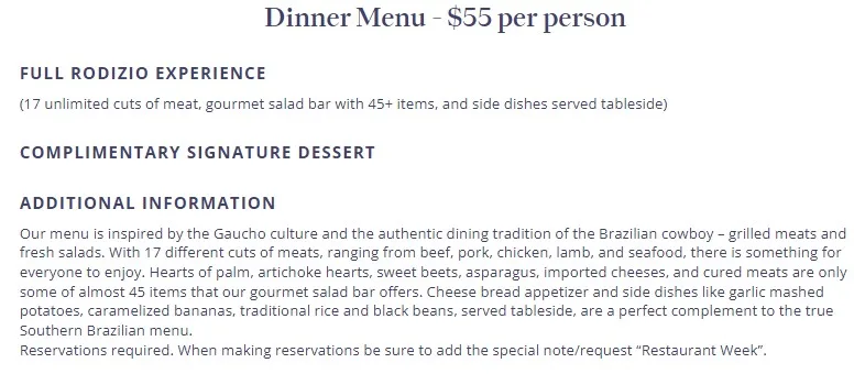 Restaurant Week South Carolina 2023