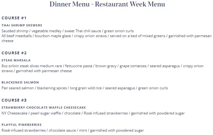 Restaurant Week South Carolina 2023