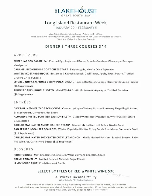 Long Island Restaurant Week 2023