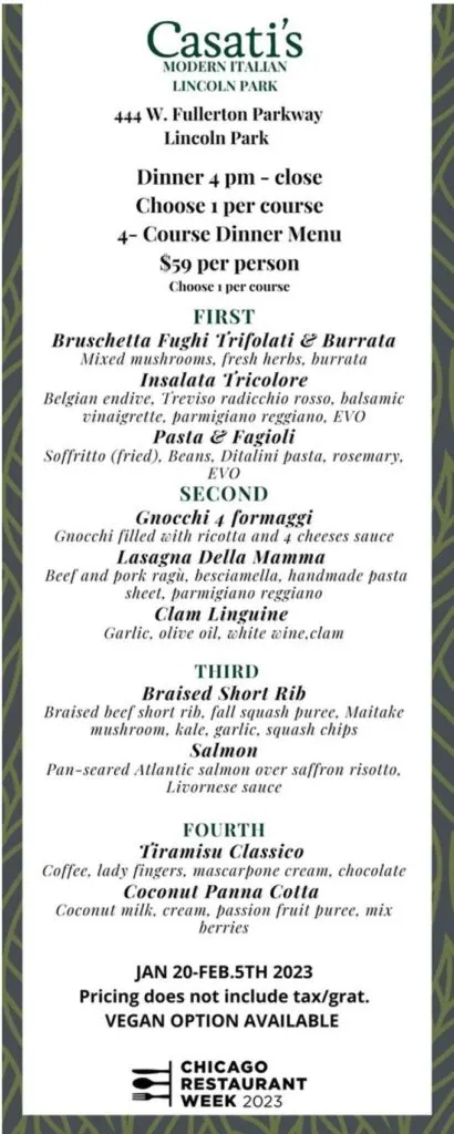 Chicago Restaurant Week 2023: Menus Highlights, Dates