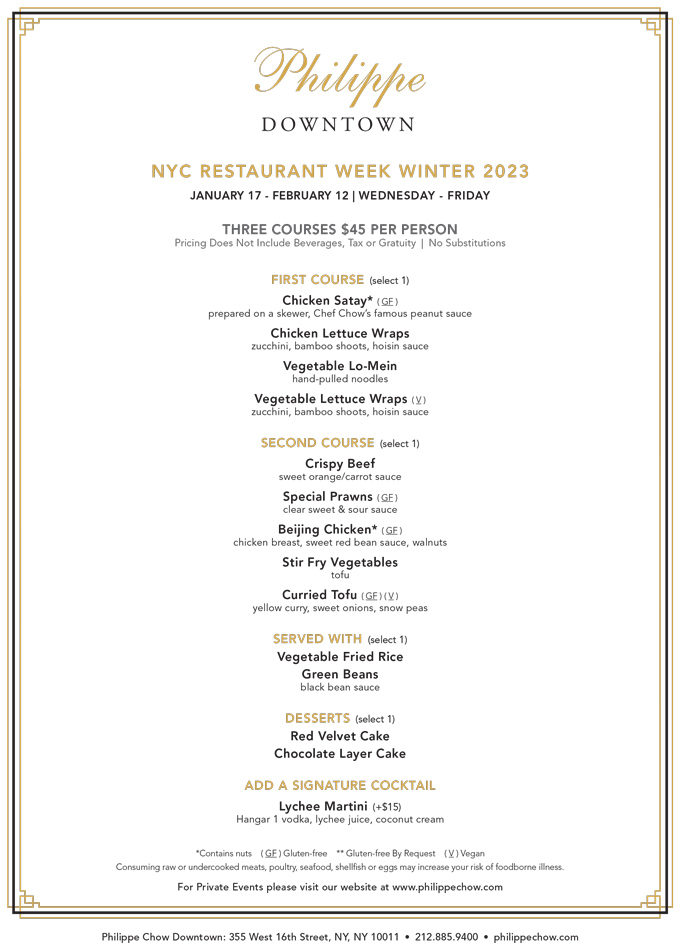 NYC Restaurant Week 2023