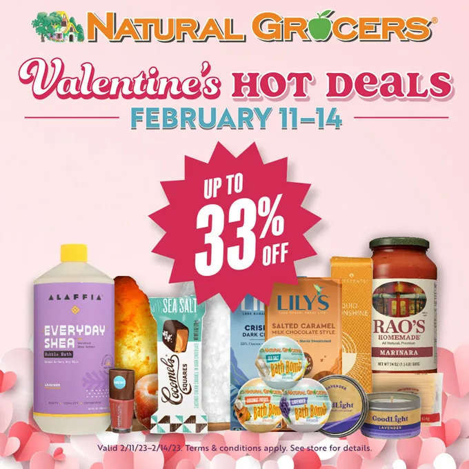 Celebrate Valentine's Day with Hot Deals from Natural Grocers