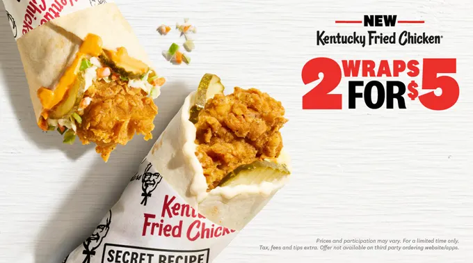 KFC Fried Chicken Wraps Launches February 6
