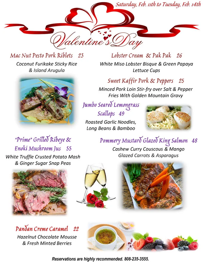 Valentine’s Day Honolulu 2023 Hawaii Restaurants, Things to Do