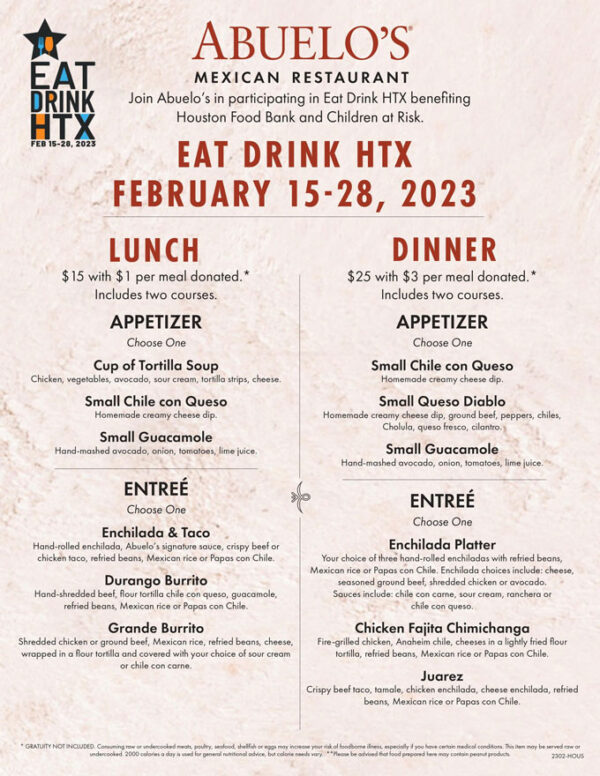 Eat Drink HTX 2023 Houston Texas Menu, Dates