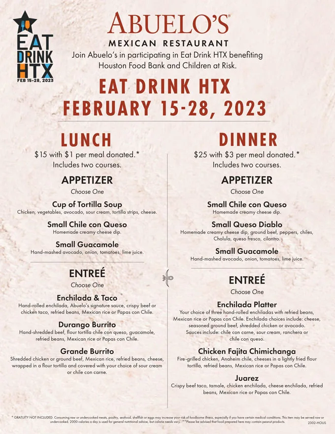 Eat Drink HTX 2023 - Houston Texas: Menus Highlights, Dates
