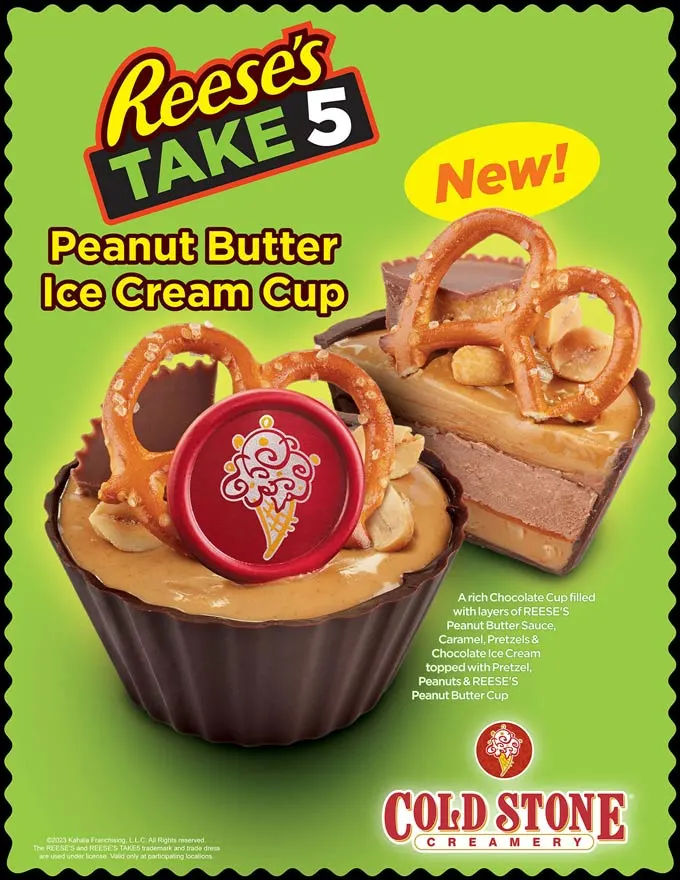 Cold Stone Creamery Announces New Creations Made With REESE'S Peanut Butter Cup Ice Cream