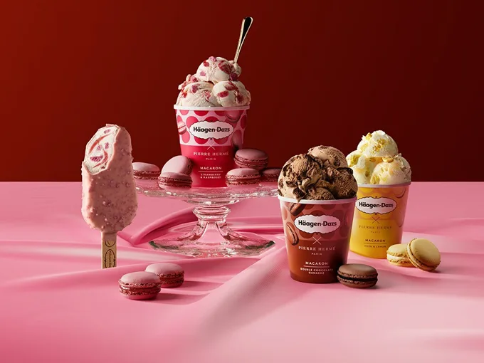 H&auml;agen-Dazs X Pierre Herm&eacute; collaborate for their global-first macaron ice cream collection