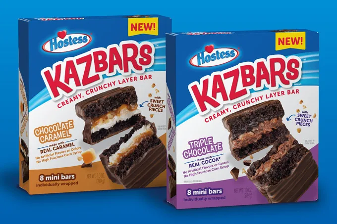 New Hostess Kazbars are Layered with Creamy, Crunchy, Gooey Goodness for a Sensational Snacking Experience