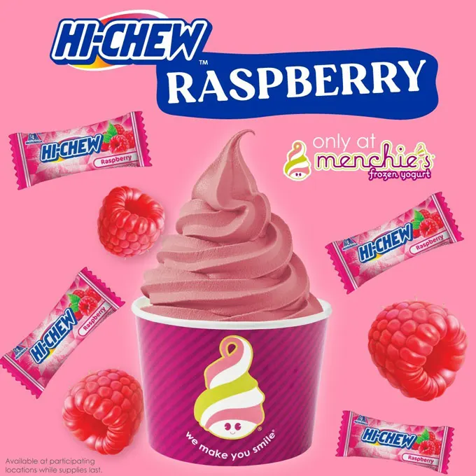 HI-CHEW and Menchie's Frozen Yogurt Bring Back Fan-Favorite HI-CHEW Raspberry Flavor for Limited Time