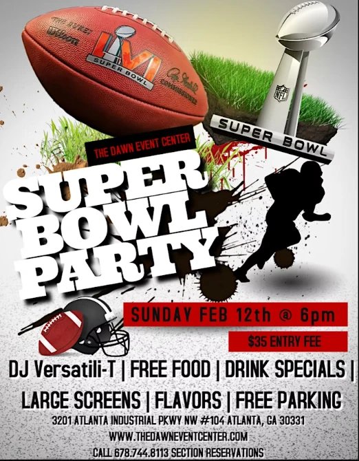 2023 Superbowl Watch Party Fundraiser Event, Rhodes Jordan Park,  lawrenceville, February 12 2023