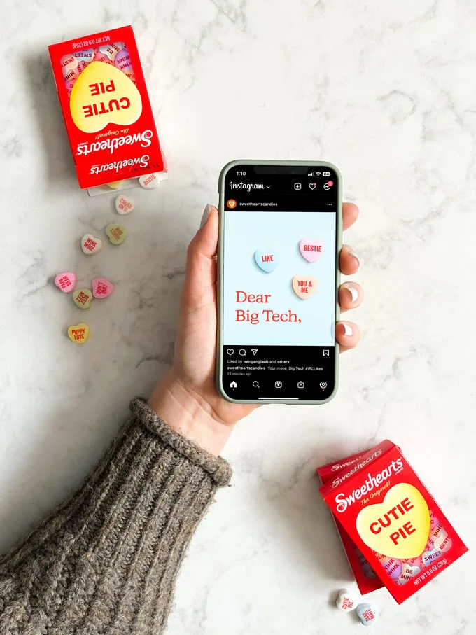 Sweethearts send 'sweet-and-desist' to Big Tech over 'like' button