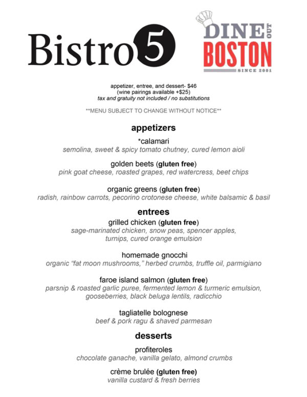 Dine Out Boston 2023 Menus, Dates, Highlights