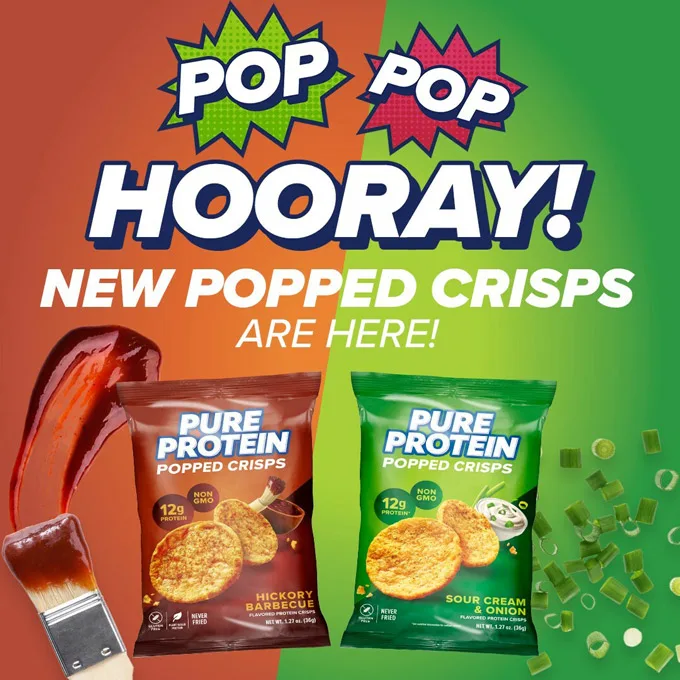 Hold the Chips: Pure Protein Launches Savory Popped Crisps, a Better-for-You Savory Snacking Alternative