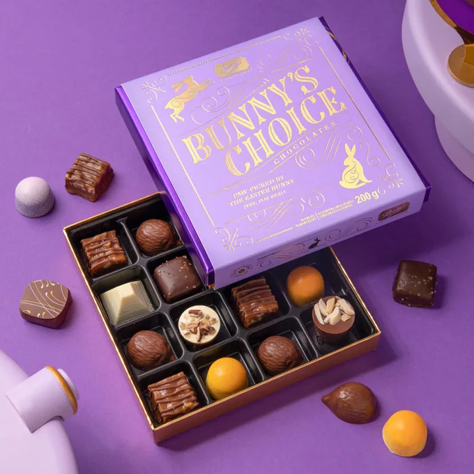 The chocolates in this limited-edition Purdys gift box were picked by the Easter Bunny