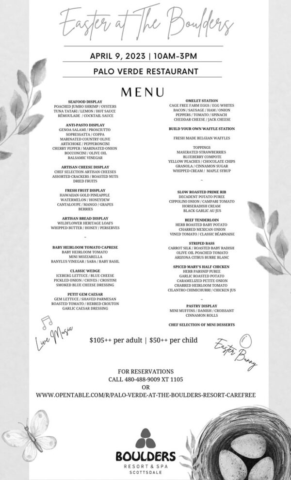Easter Phoenix 2023 & Scottsdale Brunch, Restaurants