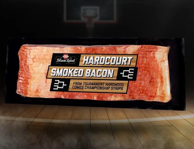 Hormel Foods - The Makers Of Hormel Black Label Bacon - Create First-Ever Smoked Bacon Using Elite Maple Wood From College Basketball's Tournament Courts