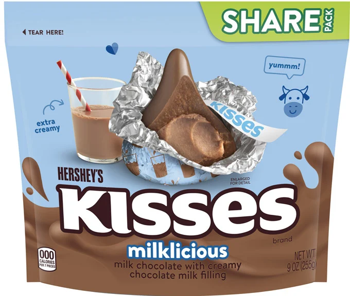 New Hershey's KISSES Milklicious Chocolates Introduce Smooth Chocolate Milk Filling to the KISSES Brand