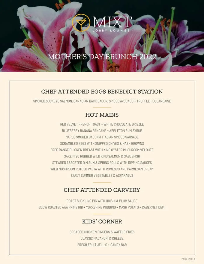 Mother's Day Vancouver 2023 BC: Brunch, Restaurants, Things to Do