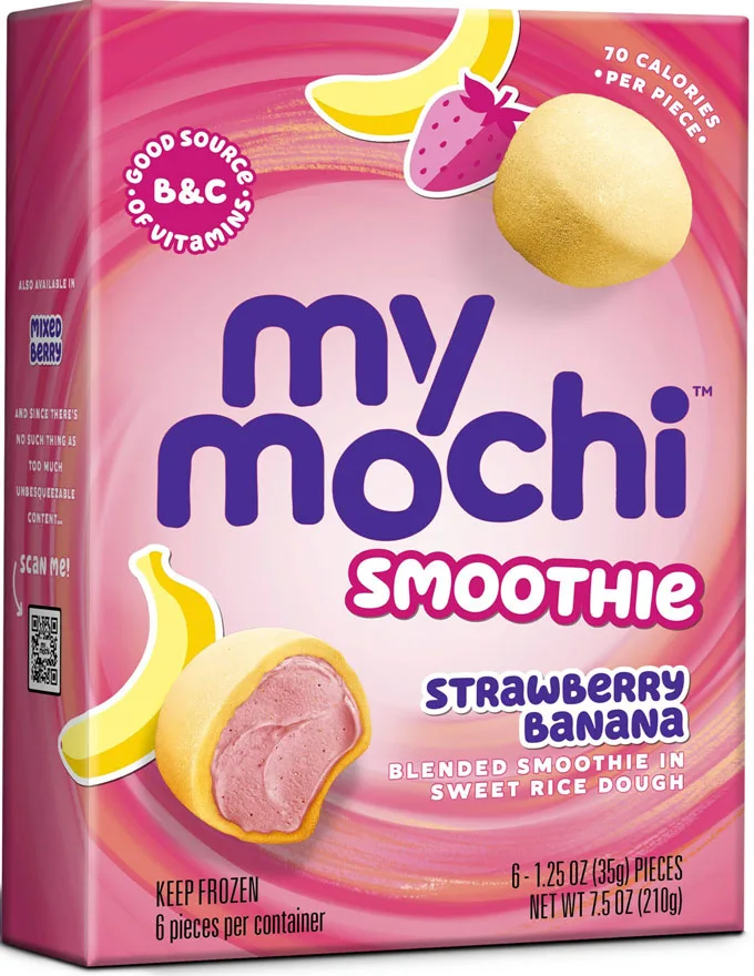 My Mochi Ice Cream Strawberry, Net Content 6 Count 1.25 Ounce Soft Pieces