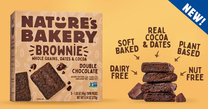 Nature's BakeryIntroduces Nut-Free, Plant-Based Brownie