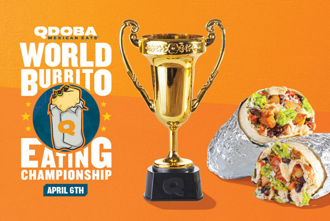 QDOBA Mexican Eats Burrito Eating Championship for National Burrito Day QDOBA Mexican Eats Burrito Eating Championship for National Burrito Day
