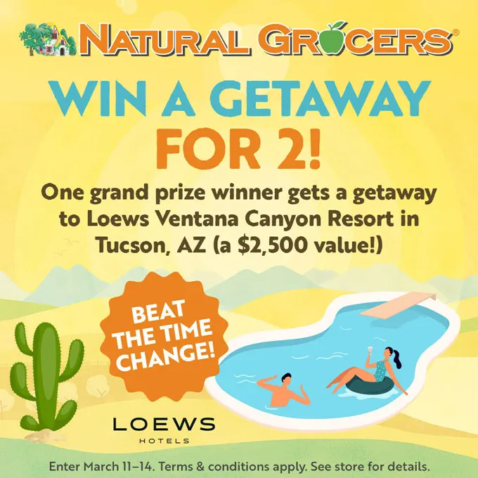 Natural Grocers Kicks off Fifth Annual Beat the Time Change Blues Event