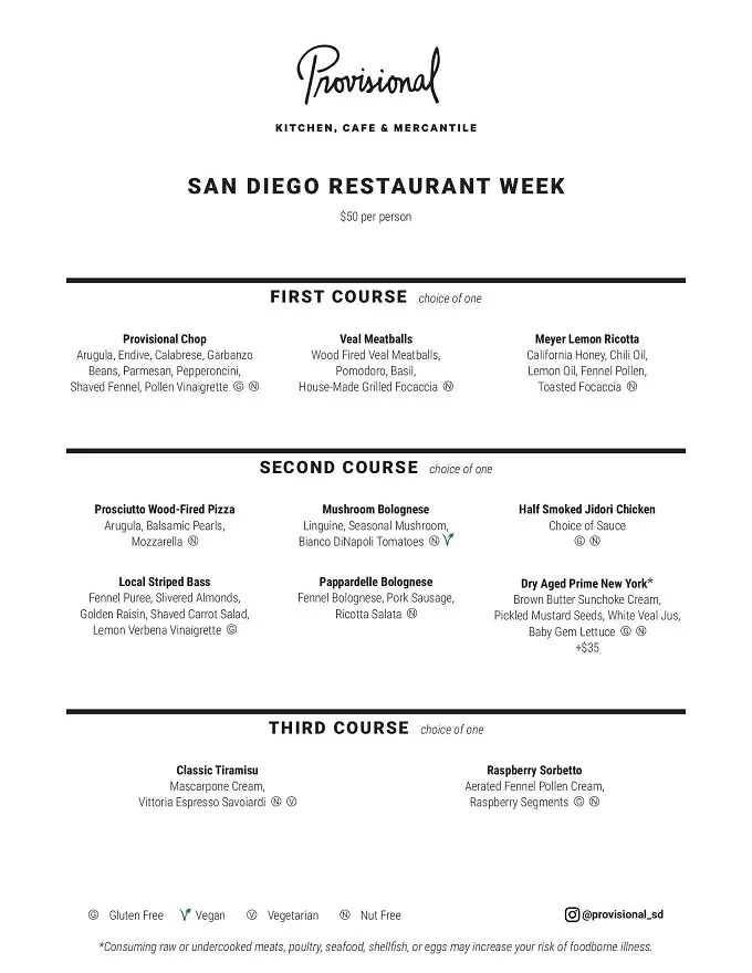 San Diego Restaurant Week 2023